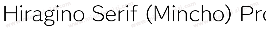 Hiragino Serif (Mincho) ProN字体转换
